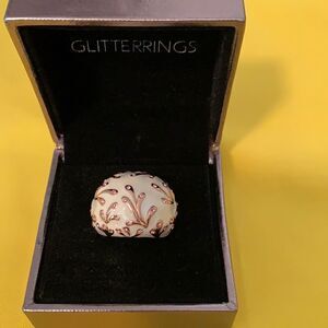 White Costume Ring 